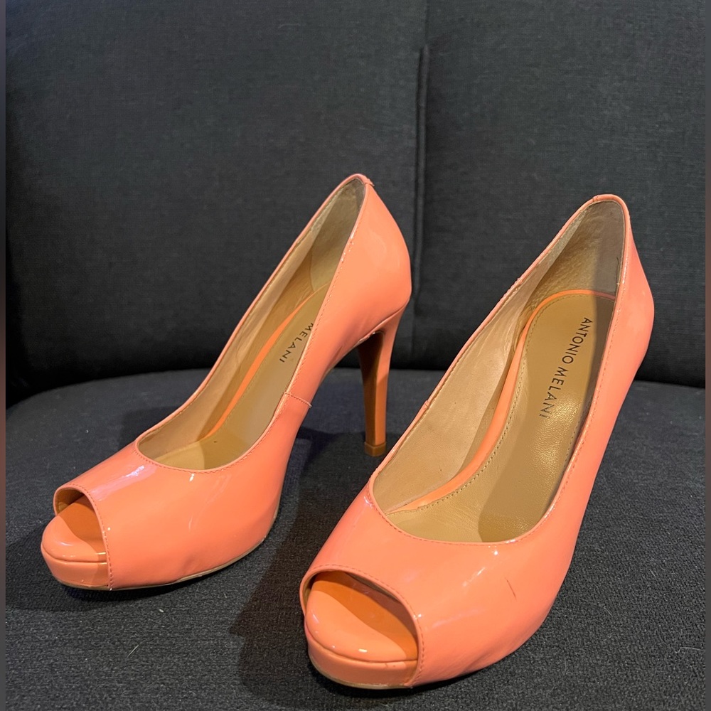 Peach peep toe pumps Antonio melani